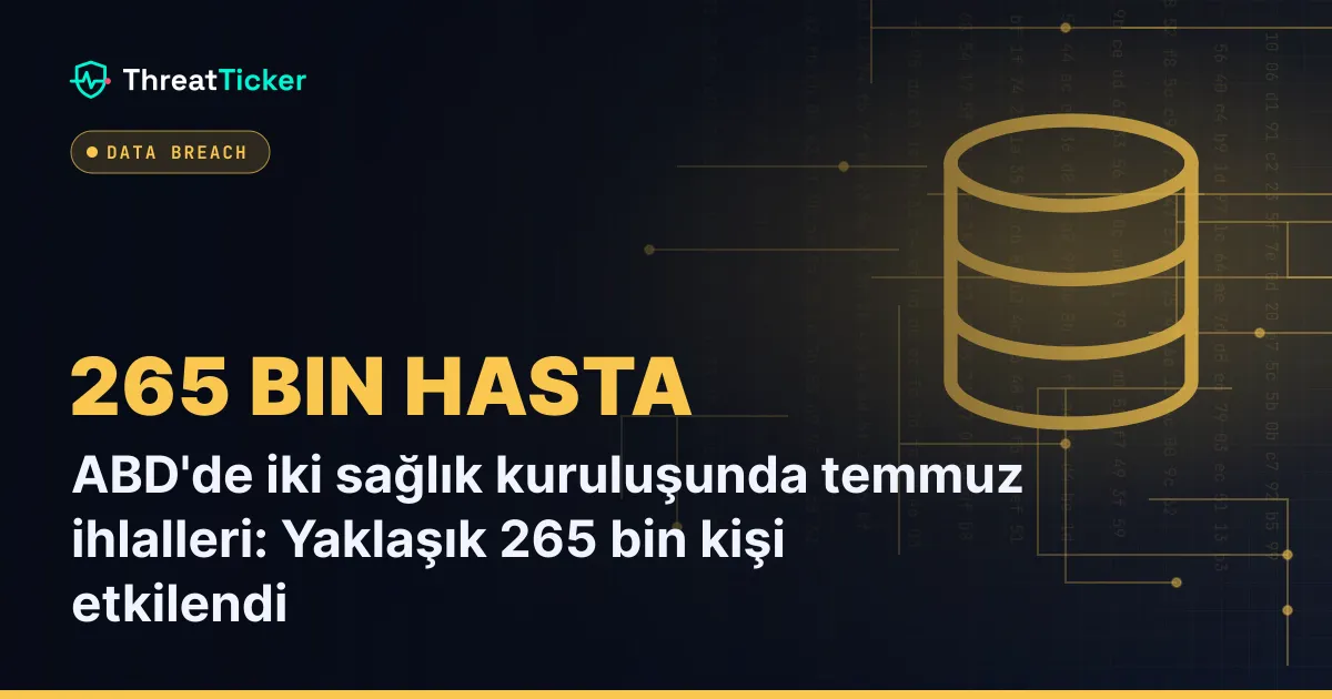 ABD'de iki sağlık kuruluşunda temmuz ihlalleri: Yaklaşık 265 bin kişi etkilendi