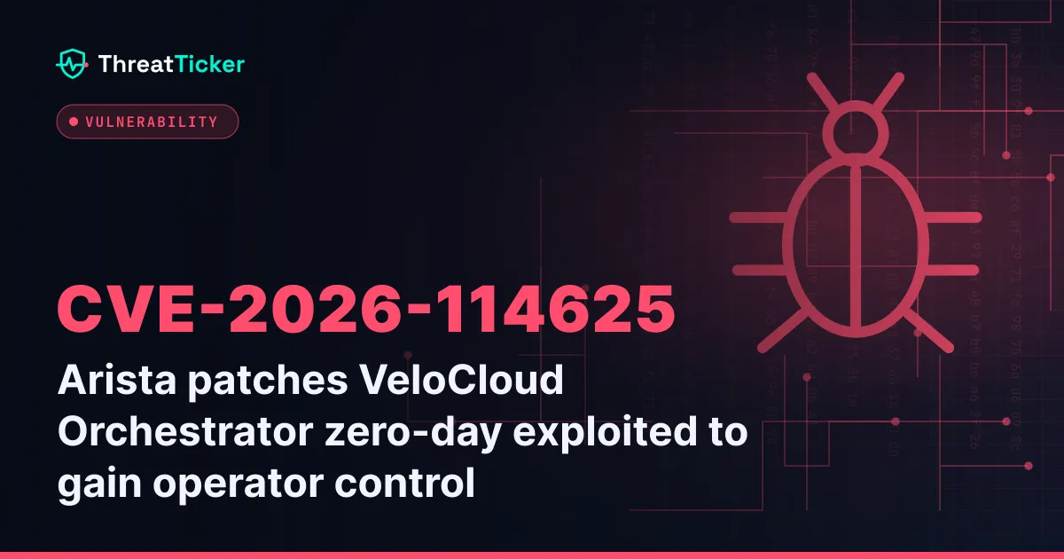 Arista patches VeloCloud Orchestrator zero-day exploited to gain operator control