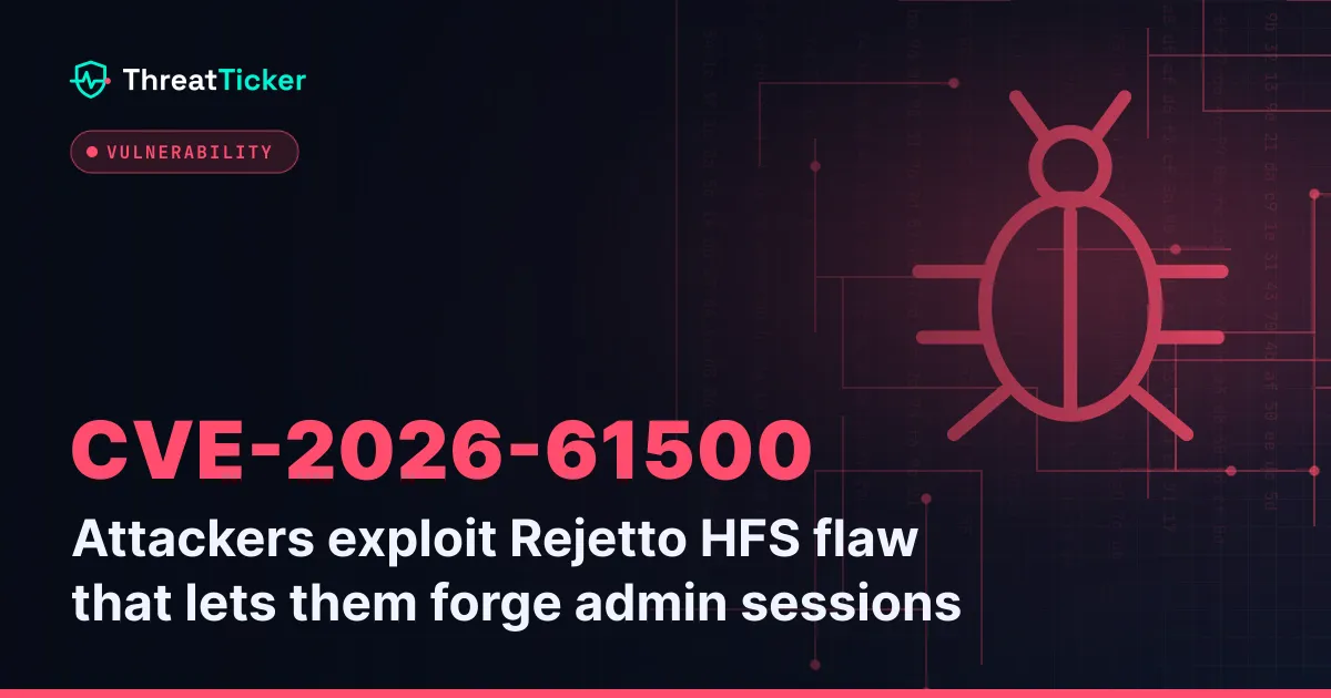 Attackers exploit Rejetto HFS flaw that lets them forge admin sessions