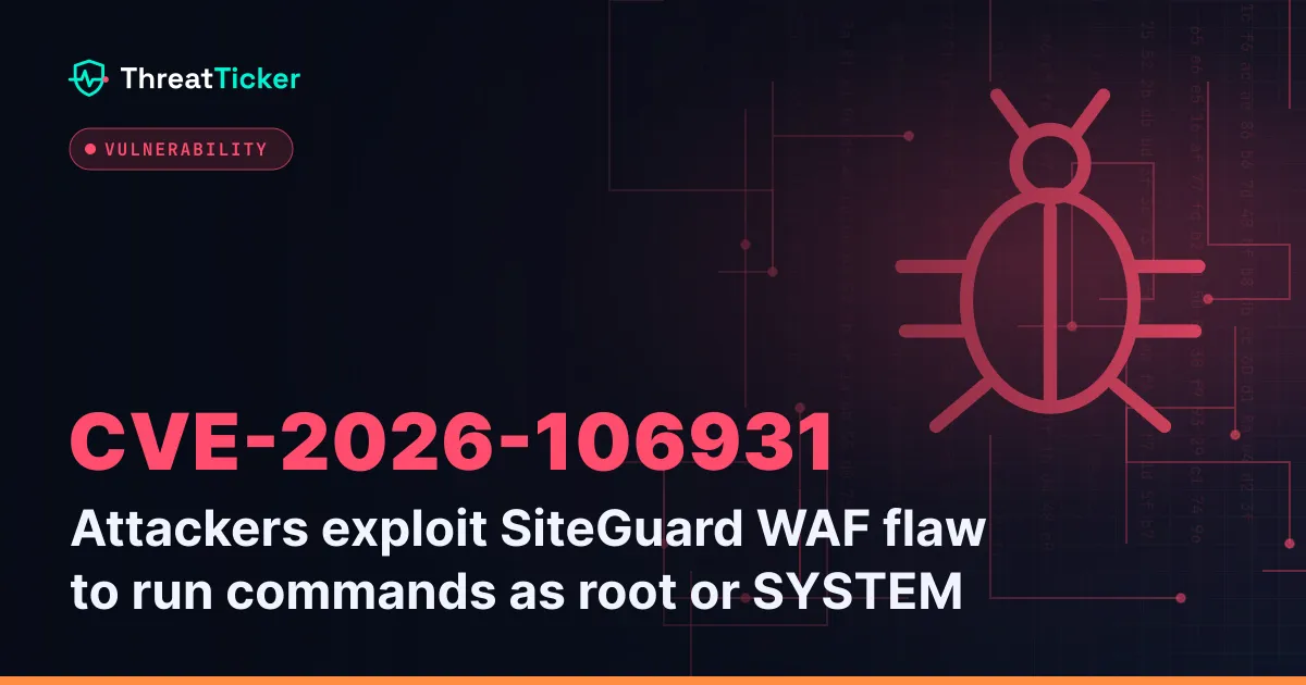 Attackers exploit SiteGuard WAF flaw to run commands as root or SYSTEM
