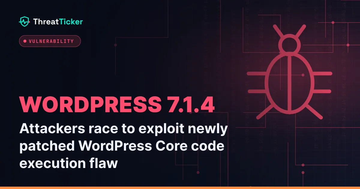 Attackers race to exploit newly patched WordPress Core code execution flaw