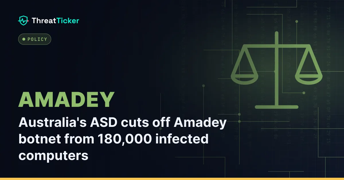 Australia's ASD cuts off Amadey botnet from 180,000 infected computers