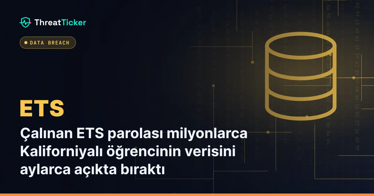 Çalınan ETS parolası milyonlarca Kaliforniyalı öğrencinin verisini aylarca açıkta bıraktı