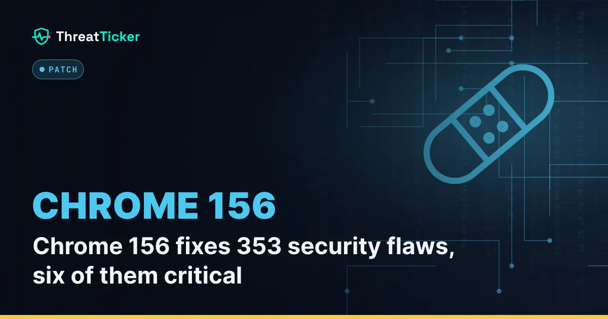 Chrome 156 fixes 353 security flaws, six of them critical