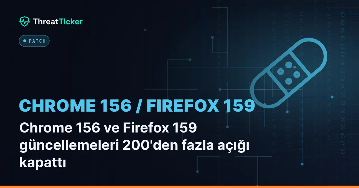 Chrome 156 ve Firefox 159 güncellemeleri 200'den fazla açığı kapattı
