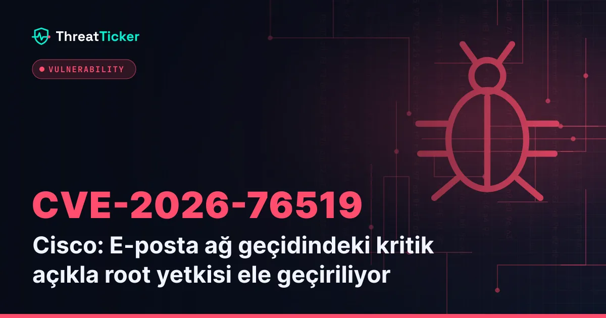 Cisco: E-posta ağ geçidindeki kritik açıkla root yetkisi ele geçiriliyor