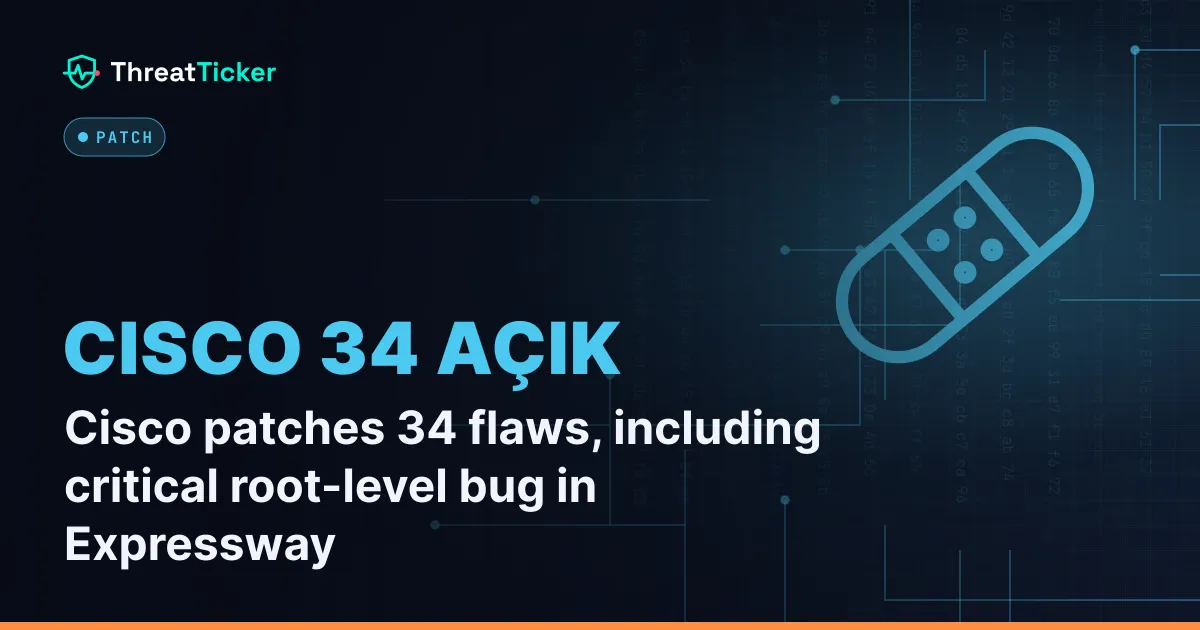 Cisco patches 34 flaws, including critical root-level bug in Expressway