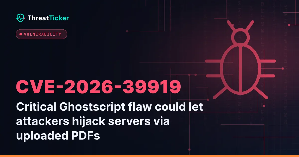 Critical Ghostscript flaw could let attackers hijack servers via uploaded PDFs