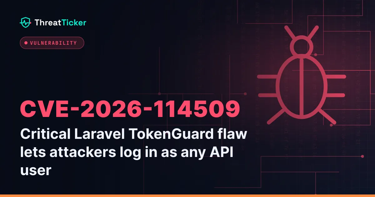 Critical Laravel TokenGuard flaw lets attackers log in as any API user