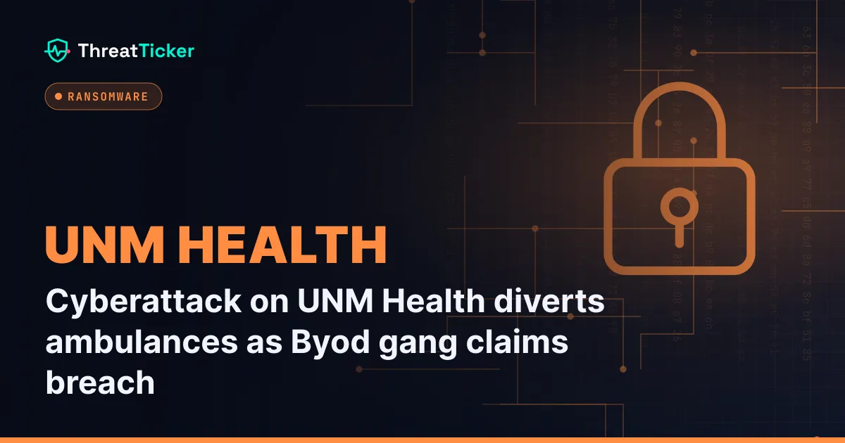 Cyberattack on UNM Health diverts ambulances as Byod gang claims breach