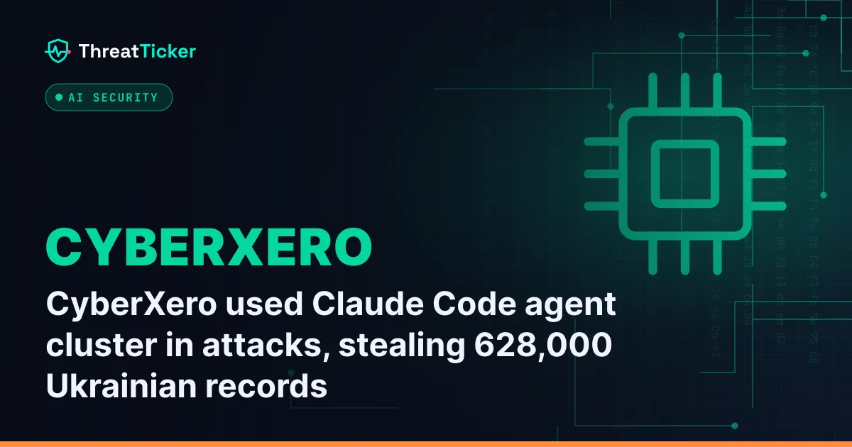 CyberXero used Claude Code agent cluster in attacks, stealing 628,000 Ukrainian records