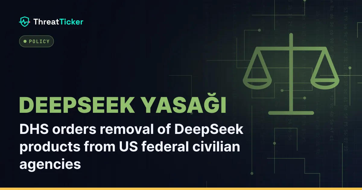 DHS orders removal of DeepSeek products from US federal civilian agencies