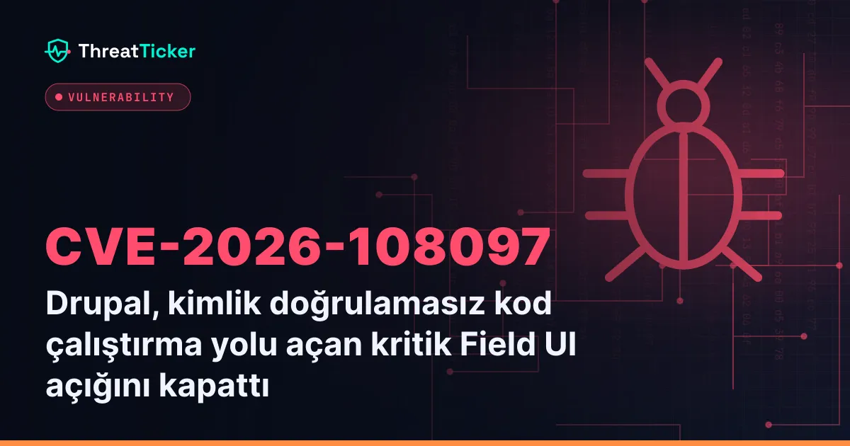 Drupal, kimlik doğrulamasız kod çalıştırma yolu açan kritik Field UI açığını kapattı
