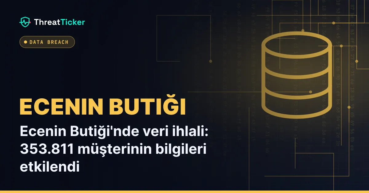 Ecenin Butiği'nde veri ihlali: 353.811 müşterinin bilgileri etkilendi