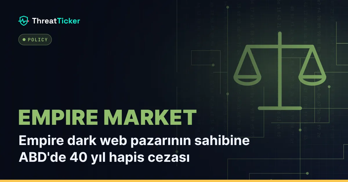 Empire dark web pazarının sahibine ABD'de 40 yıl hapis cezası