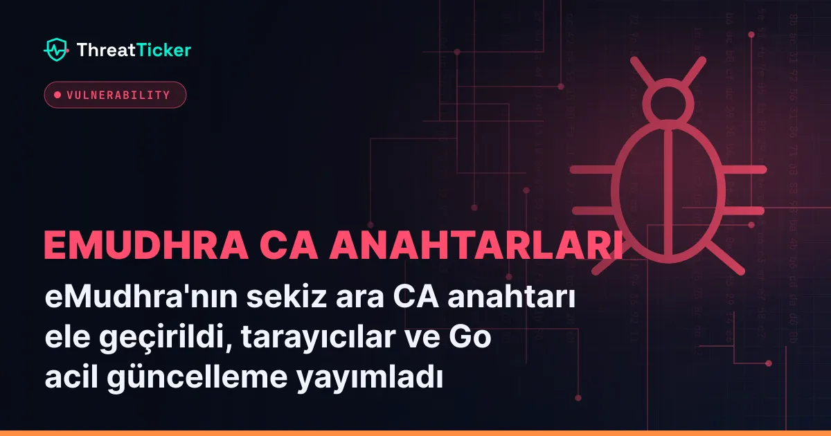 eMudhra'nın sekiz ara CA anahtarı ele geçirildi, tarayıcılar ve Go acil güncelleme yayımladı