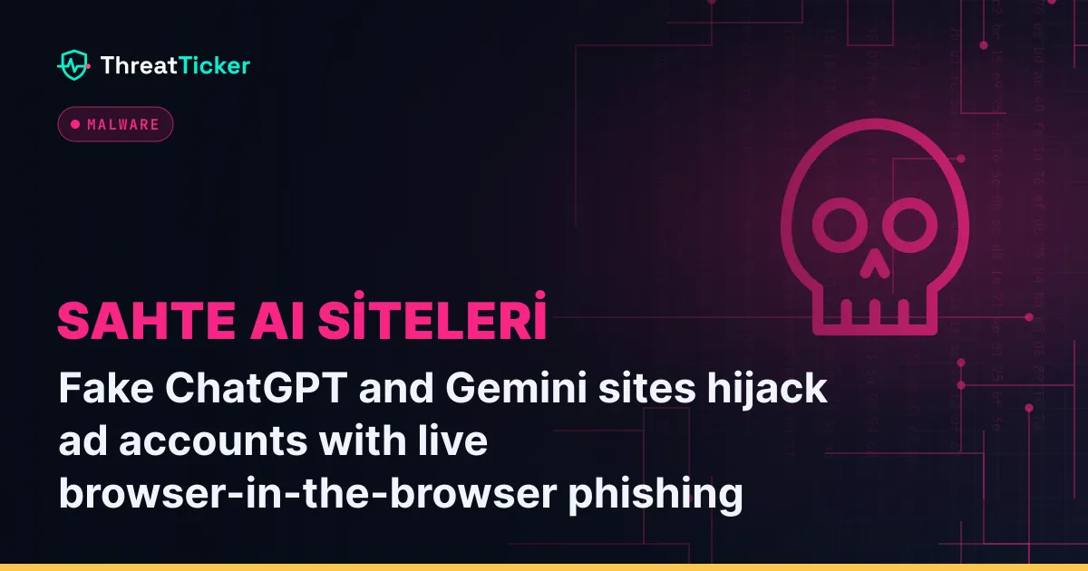 Fake ChatGPT and Gemini sites hijack ad accounts with live browser-in-the-browser phishing