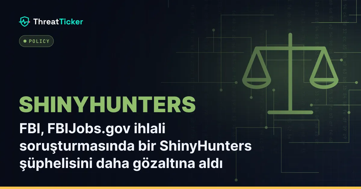 FBI, FBIJobs.gov ihlali soruşturmasında bir ShinyHunters şüphelisini daha gözaltına aldı