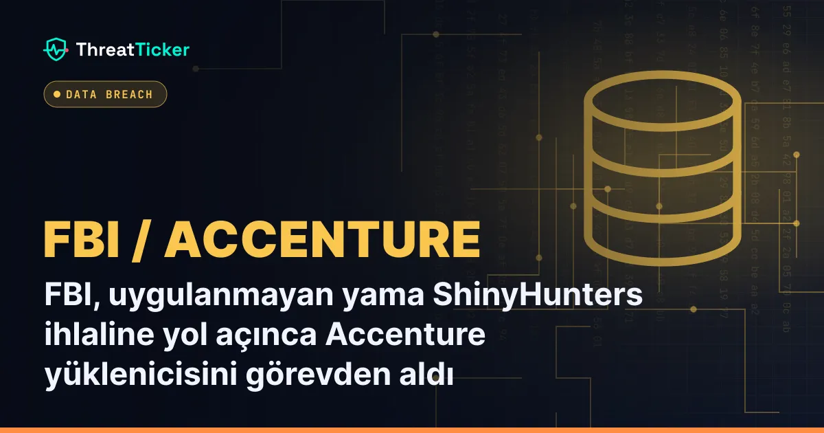 FBI, uygulanmayan yama ShinyHunters ihlaline yol açınca Accenture yüklenicisini görevden aldı