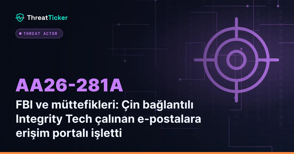 FBI ve müttefikleri: Çin bağlantılı Integrity Tech çalınan e-postalara erişim portalı işletti