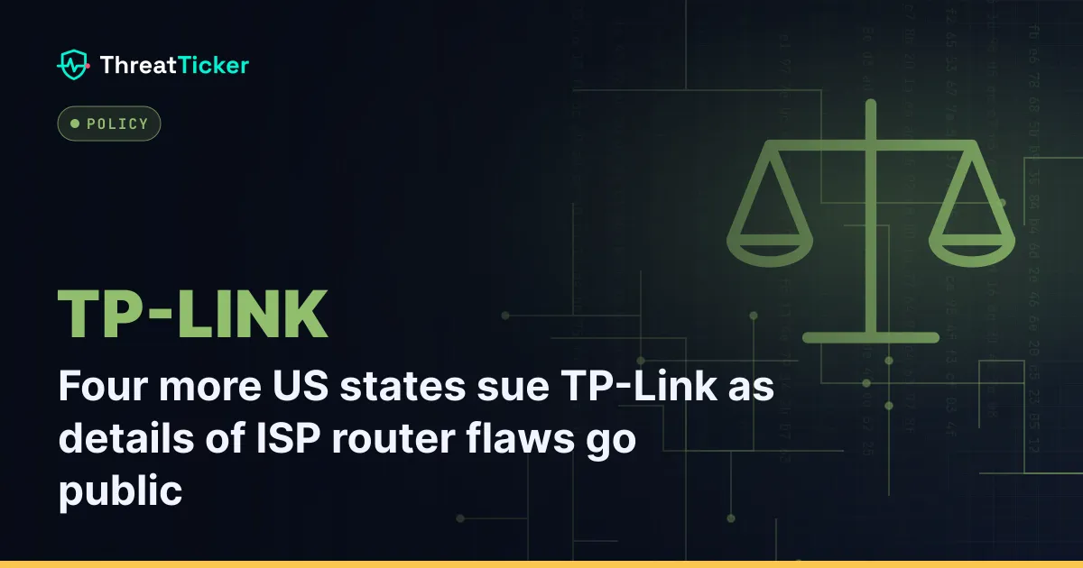 Four more US states sue TP-Link as details of ISP router flaws go public