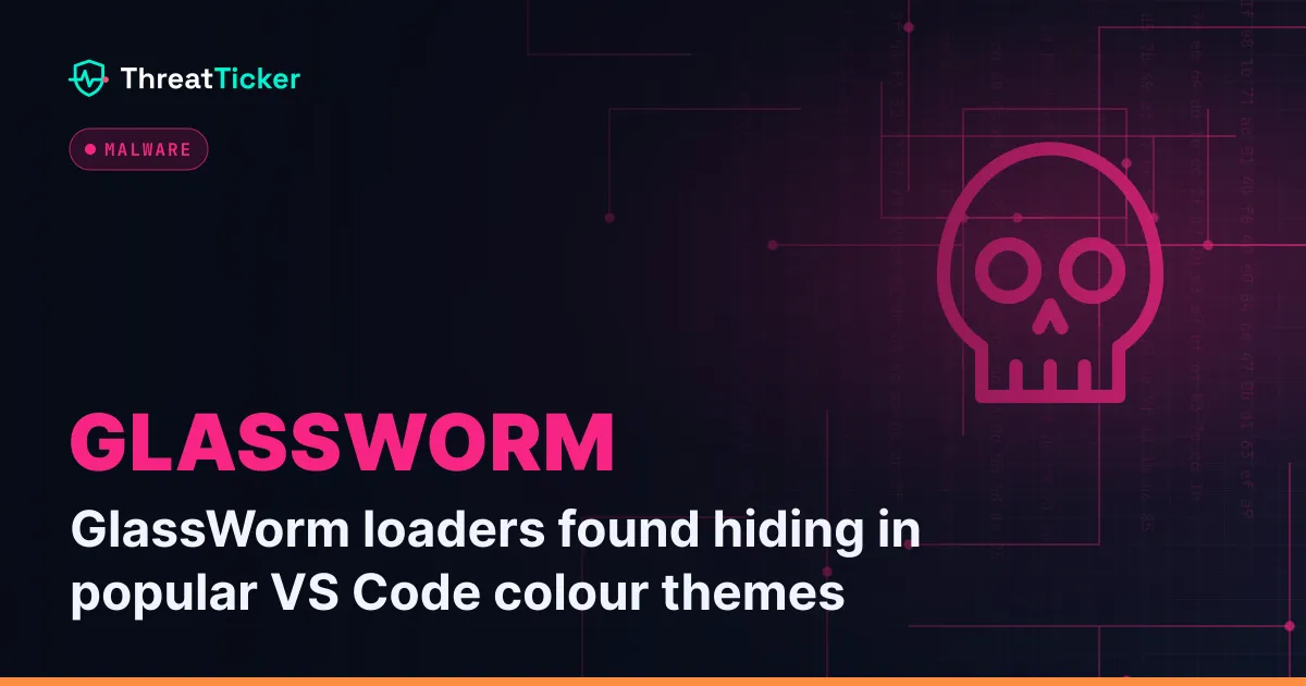 GlassWorm loaders found hiding in popular VS Code colour themes
