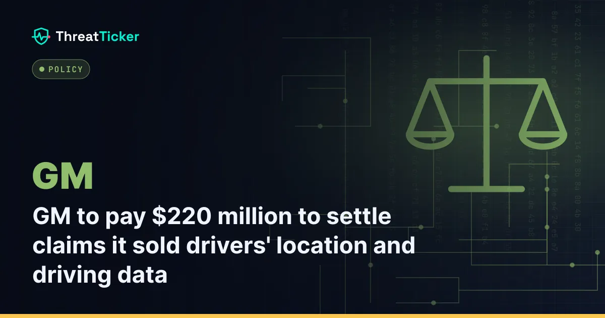 GM to pay $220 million to settle claims it sold drivers' location and driving data