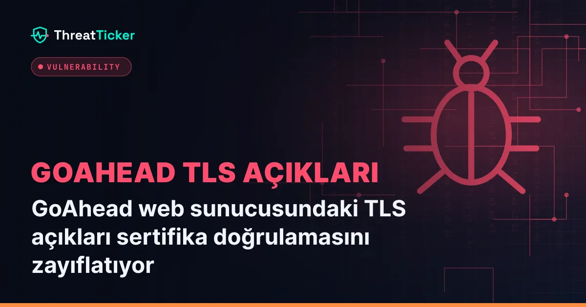 GoAhead web sunucusundaki TLS açıkları sertifika doğrulamasını zayıflatıyor