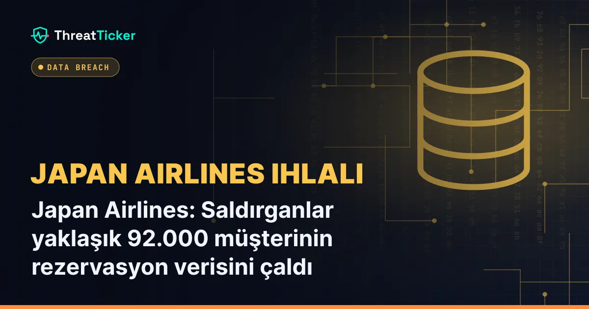 Japan Airlines: Saldırganlar yaklaşık 92.000 müşterinin rezervasyon verisini çaldı