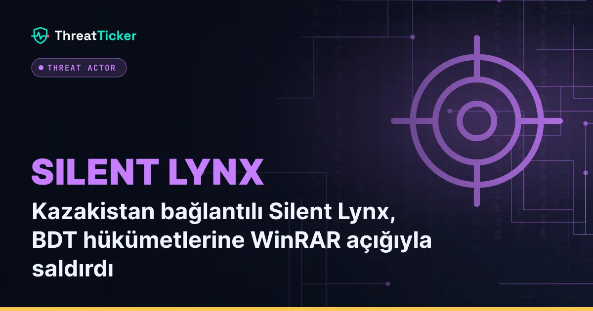 Kazakistan bağlantılı Silent Lynx, BDT hükümetlerine WinRAR açığıyla saldırdı