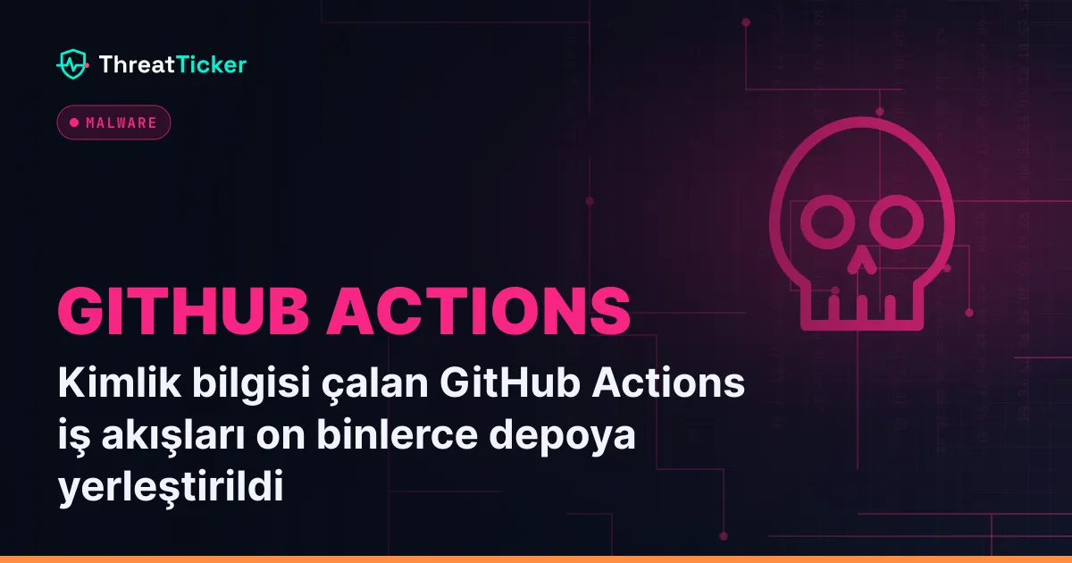 Kimlik bilgisi çalan GitHub Actions iş akışları on binlerce depoya yerleştirildi