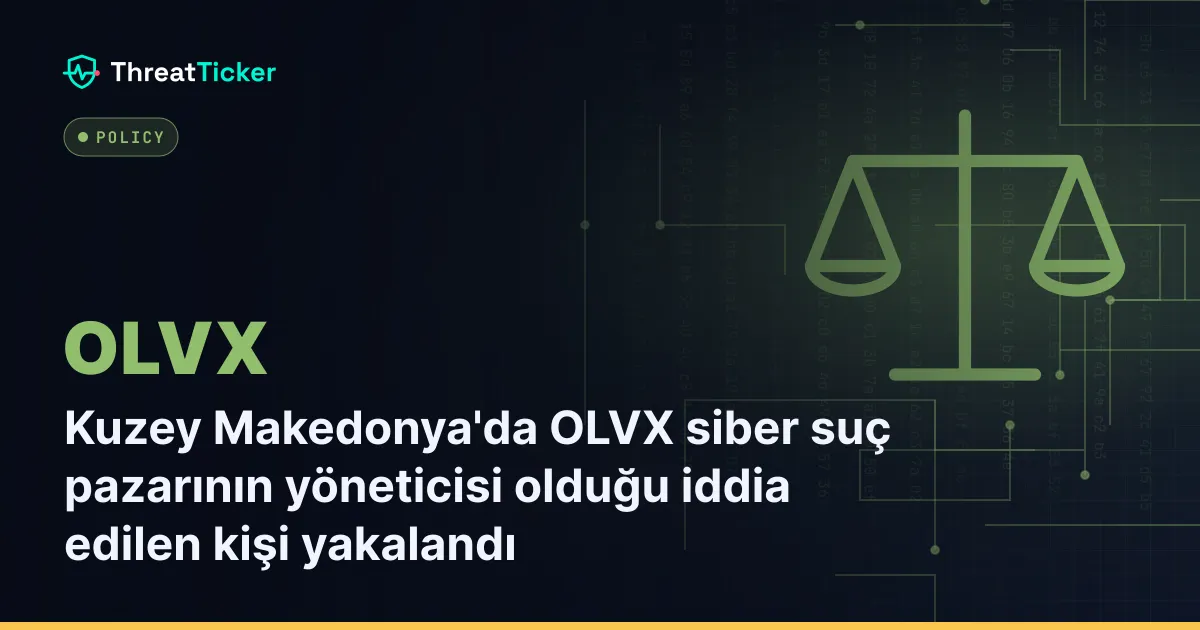 Kuzey Makedonya'da OLVX siber suç pazarının yöneticisi olduğu iddia edilen kişi yakalandı