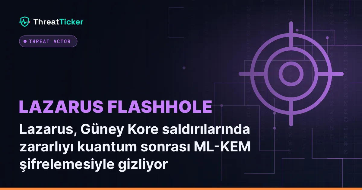 Lazarus, Güney Kore saldırılarında zararlıyı kuantum sonrası ML-KEM şifrelemesiyle gizliyor