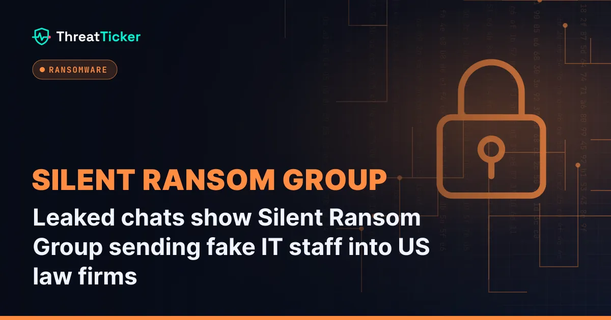 Leaked chats show Silent Ransom Group sending fake IT staff into US law firms