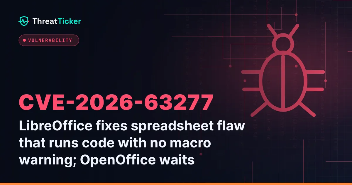 LibreOffice fixes spreadsheet flaw that runs code with no macro warning; OpenOffice waits
