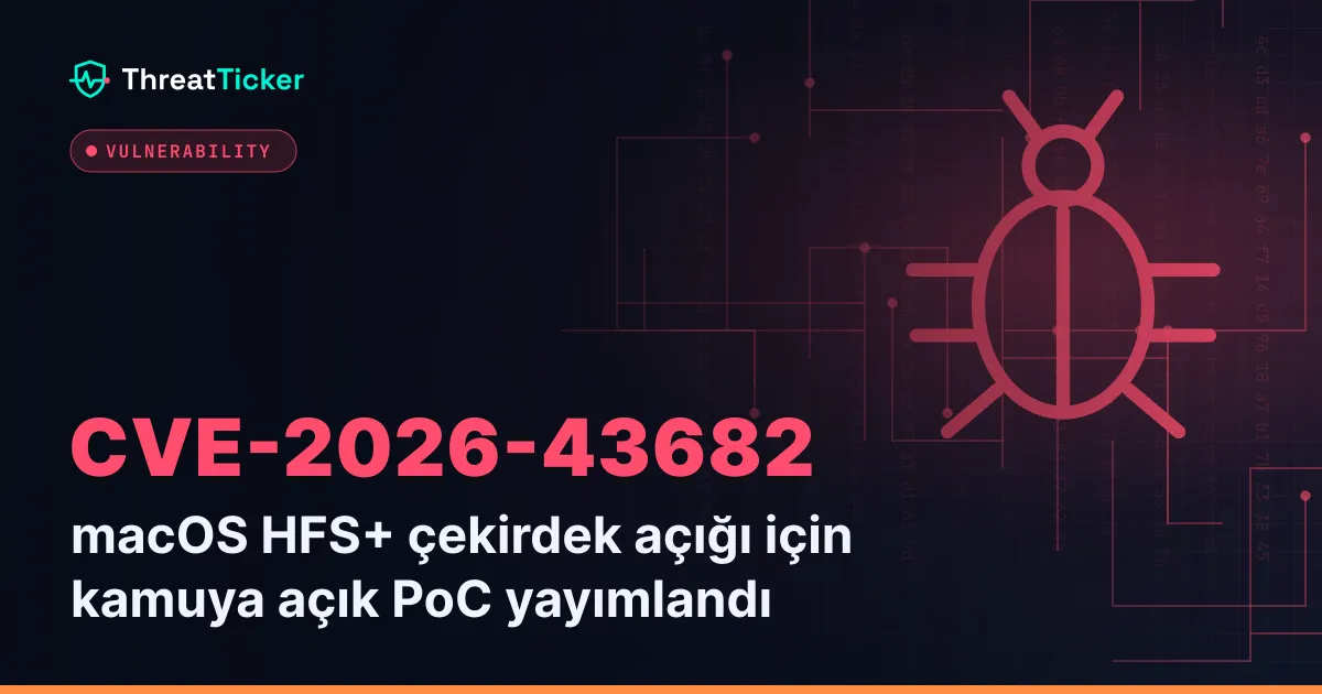 macOS HFS+ çekirdek açığı için kamuya açık PoC yayımlandı