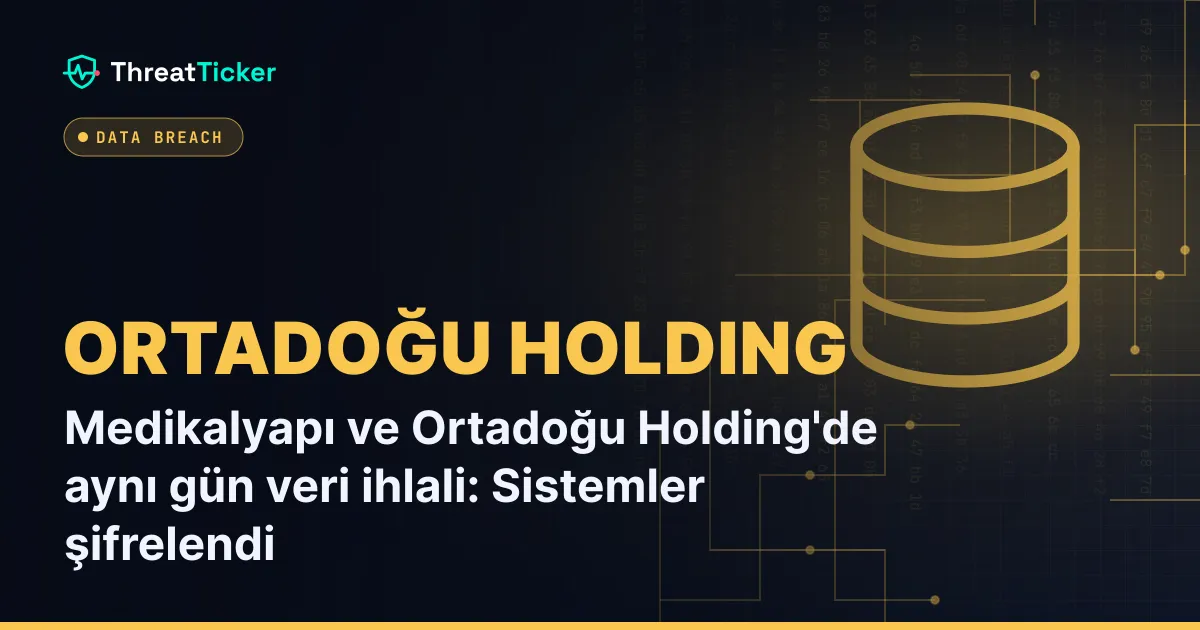 Medikalyapı ve Ortadoğu Holding'de aynı gün veri ihlali: Sistemler şifrelendi