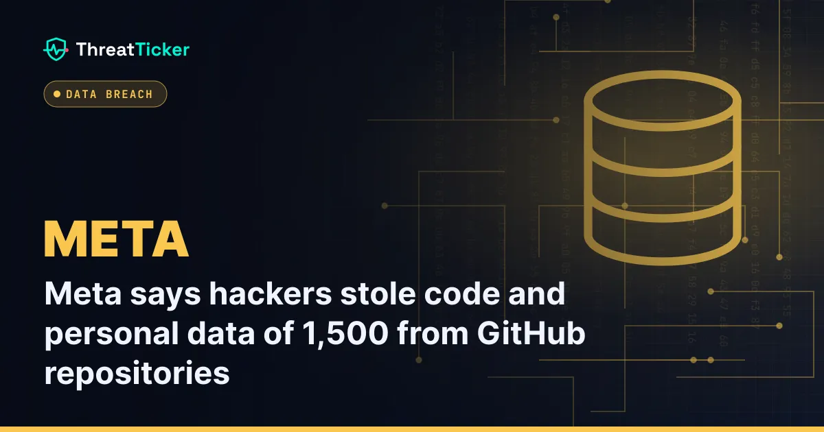 Meta says hackers stole code and personal data of 1,500 from GitHub repositories