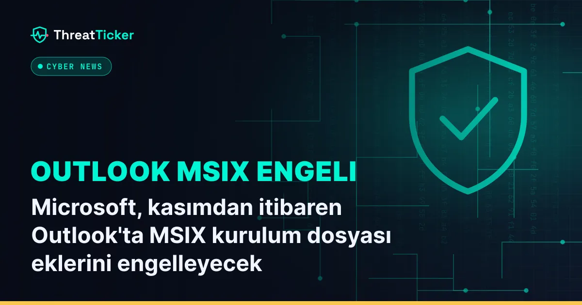 Microsoft, kasımdan itibaren Outlook'ta MSIX kurulum dosyası eklerini engelleyecek