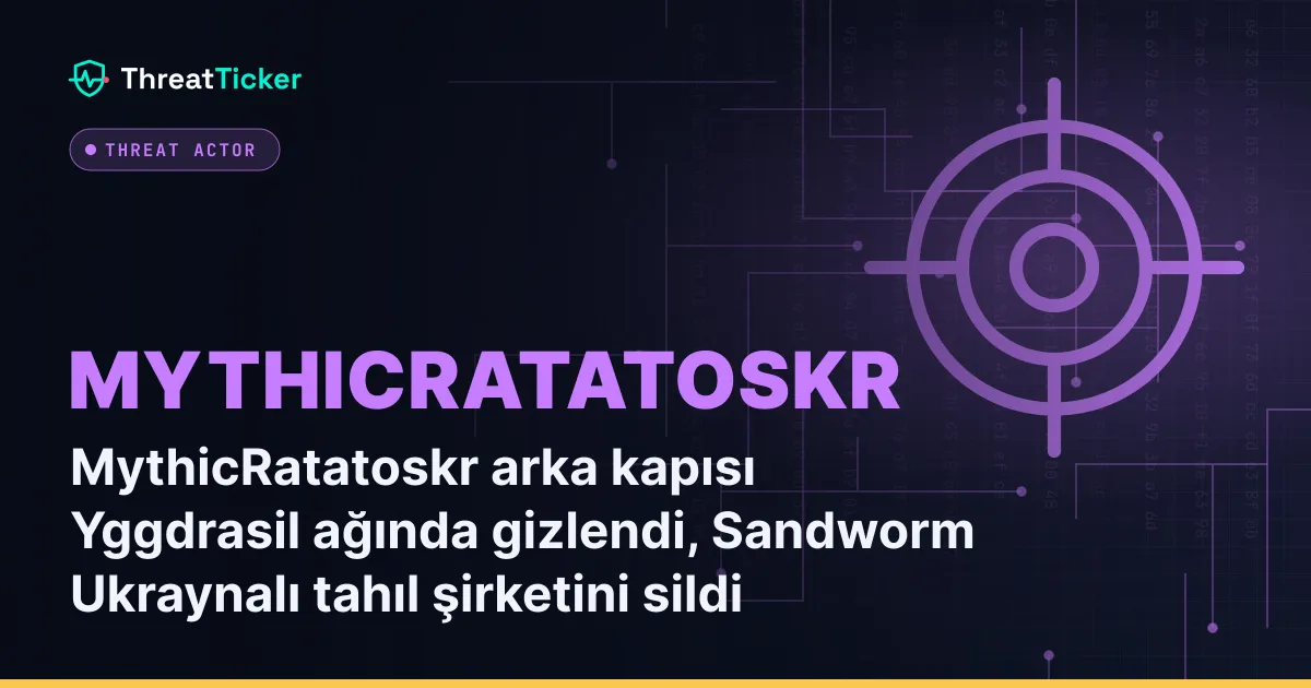MythicRatatoskr arka kapısı Yggdrasil ağında gizlendi, Sandworm Ukraynalı tahıl şirketini sildi