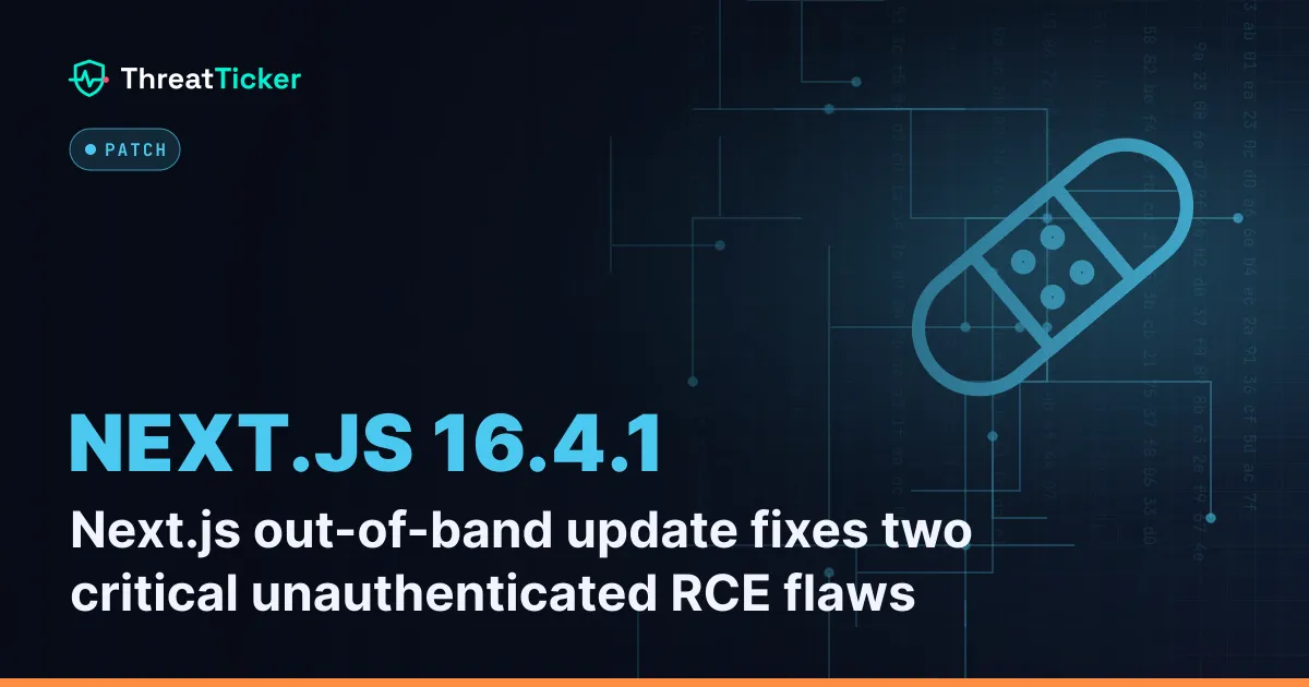 Next.js out-of-band update fixes two critical unauthenticated RCE flaws