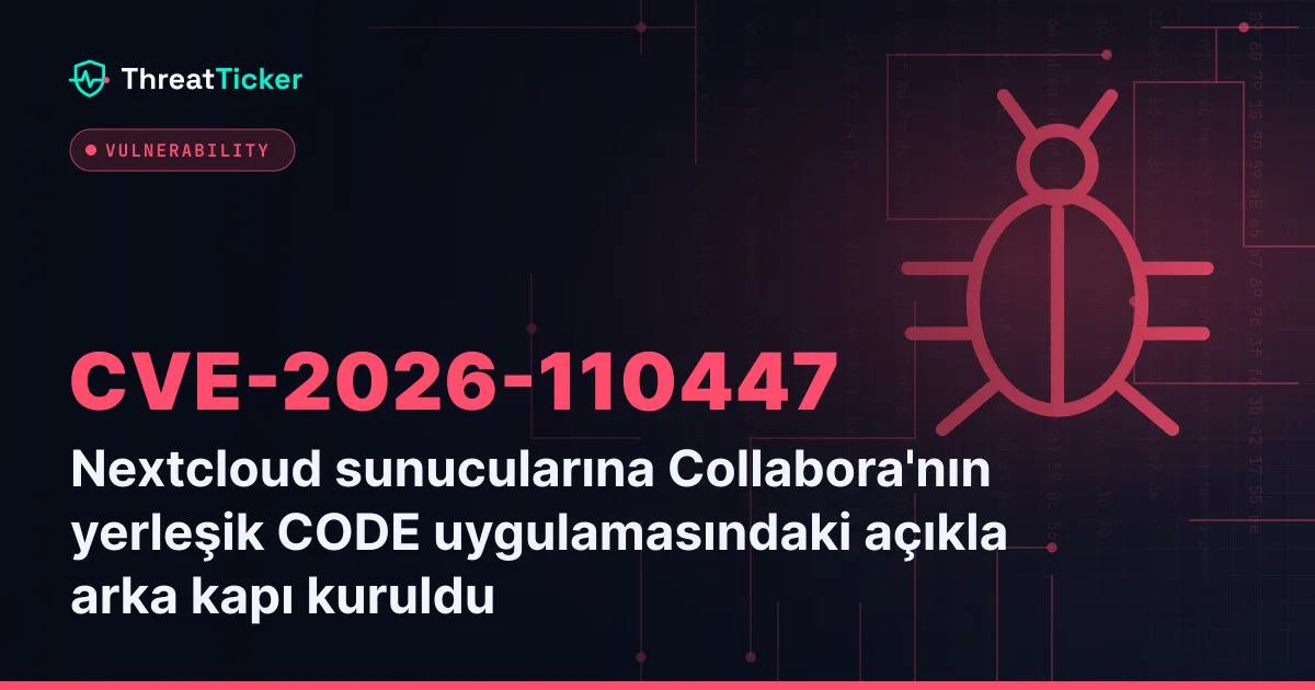 Nextcloud sunucularına Collabora'nın yerleşik CODE uygulamasındaki açıkla arka kapı kuruldu