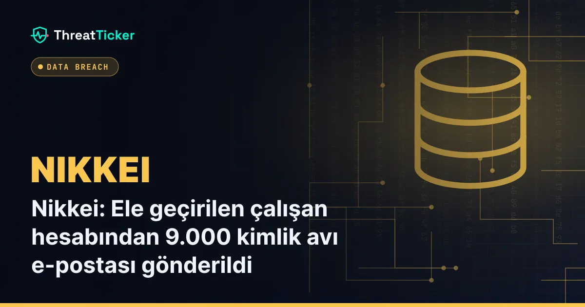 Nikkei: Ele geçirilen çalışan hesabından 9.000 kimlik avı e-postası gönderildi
