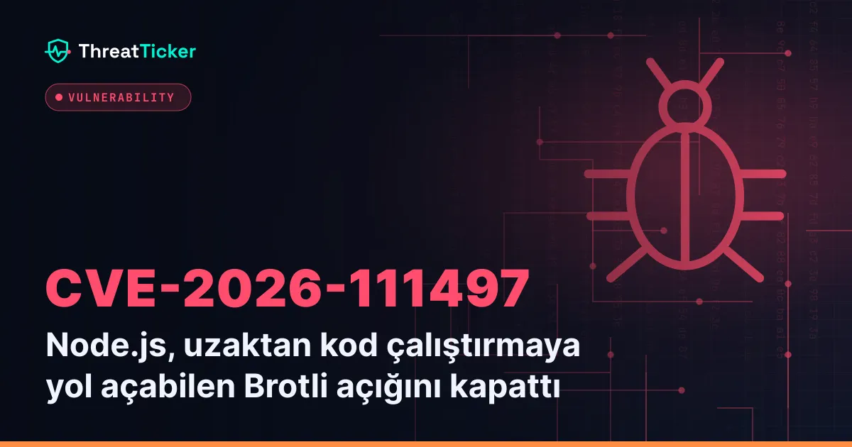 Node.js, uzaktan kod çalıştırmaya yol açabilen Brotli açığını kapattı