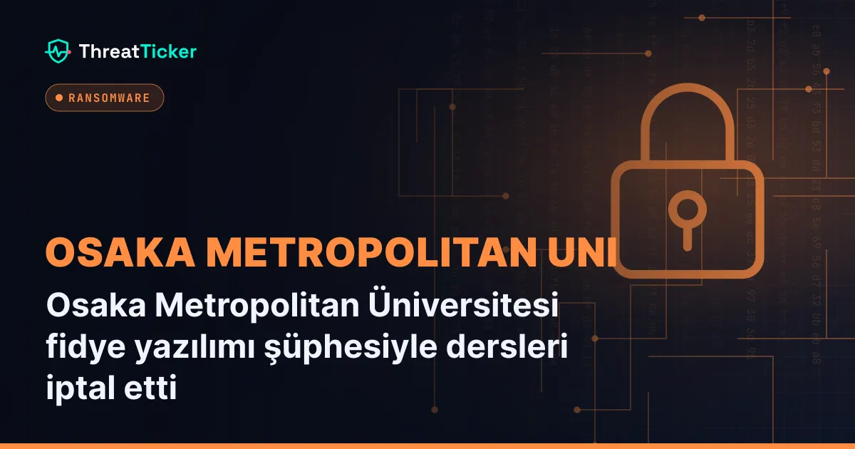Osaka Metropolitan Üniversitesi fidye yazılımı şüphesiyle dersleri iptal etti