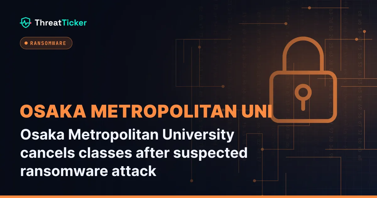 Osaka Metropolitan University cancels classes after suspected ransomware attack