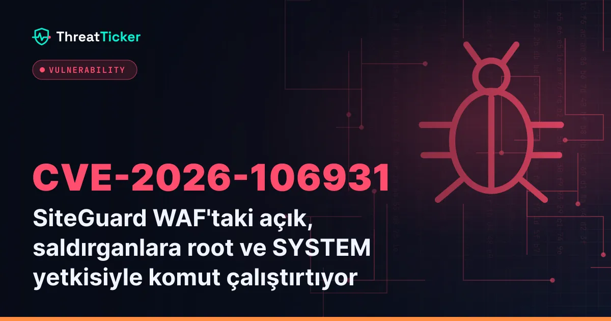 SiteGuard WAF'taki açık, saldırganlara root ve SYSTEM yetkisiyle komut çalıştırtıyor