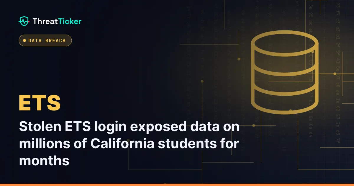 Stolen ETS login exposed data on millions of California students for months