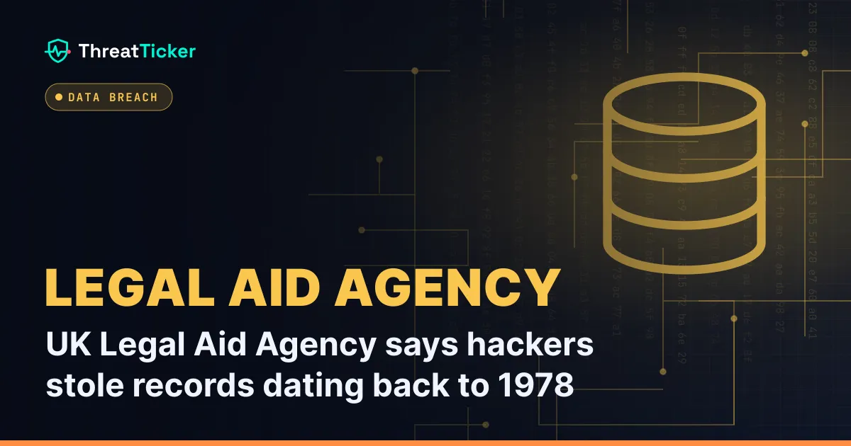 UK Legal Aid Agency says hackers stole records dating back to 1978