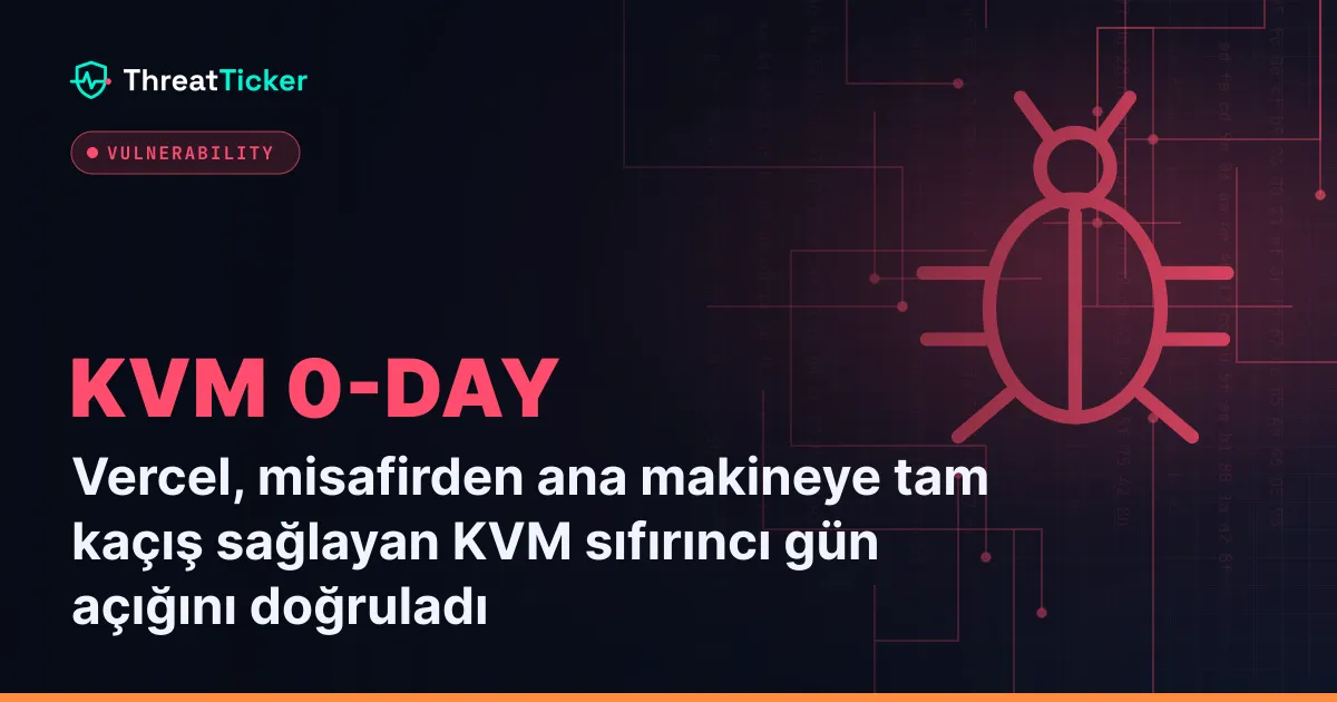 Vercel, misafirden ana makineye tam kaçış sağlayan KVM sıfırıncı gün açığını doğruladı